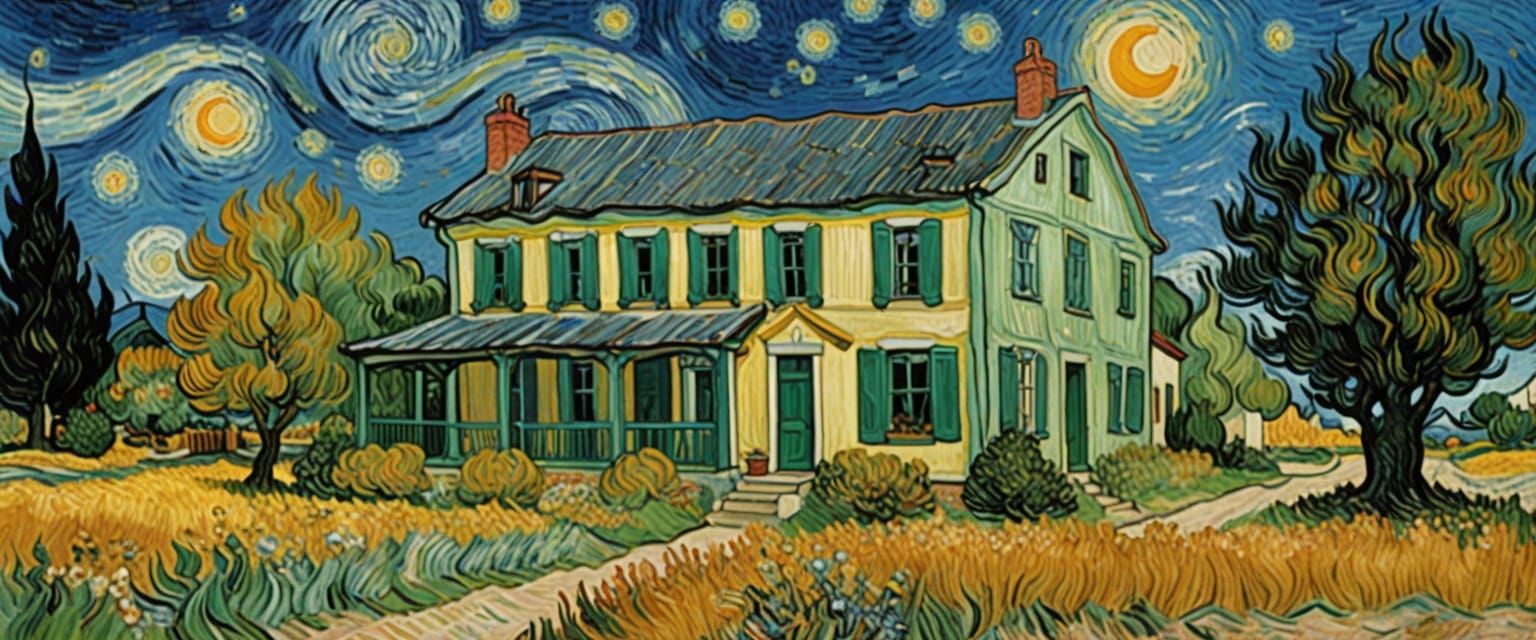 Vincent Van Gogh Style House Painting