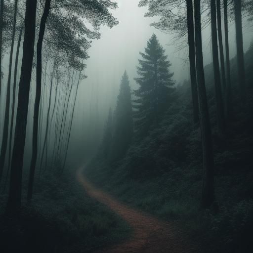 Eerie Whispering Woods Valley in Hyperrealistic Style
