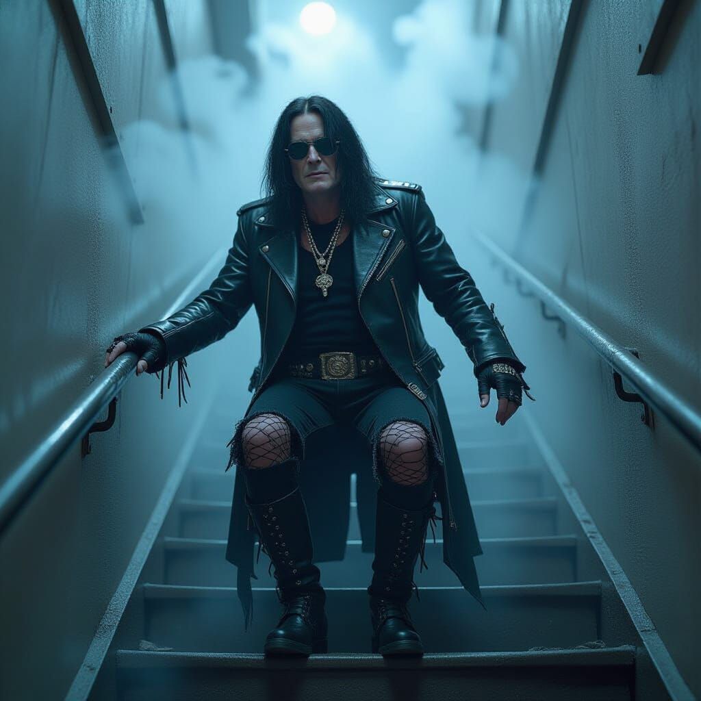 Ozzy Osbourne Climbs Stairway to Heaven: Hyperrealistic Port...