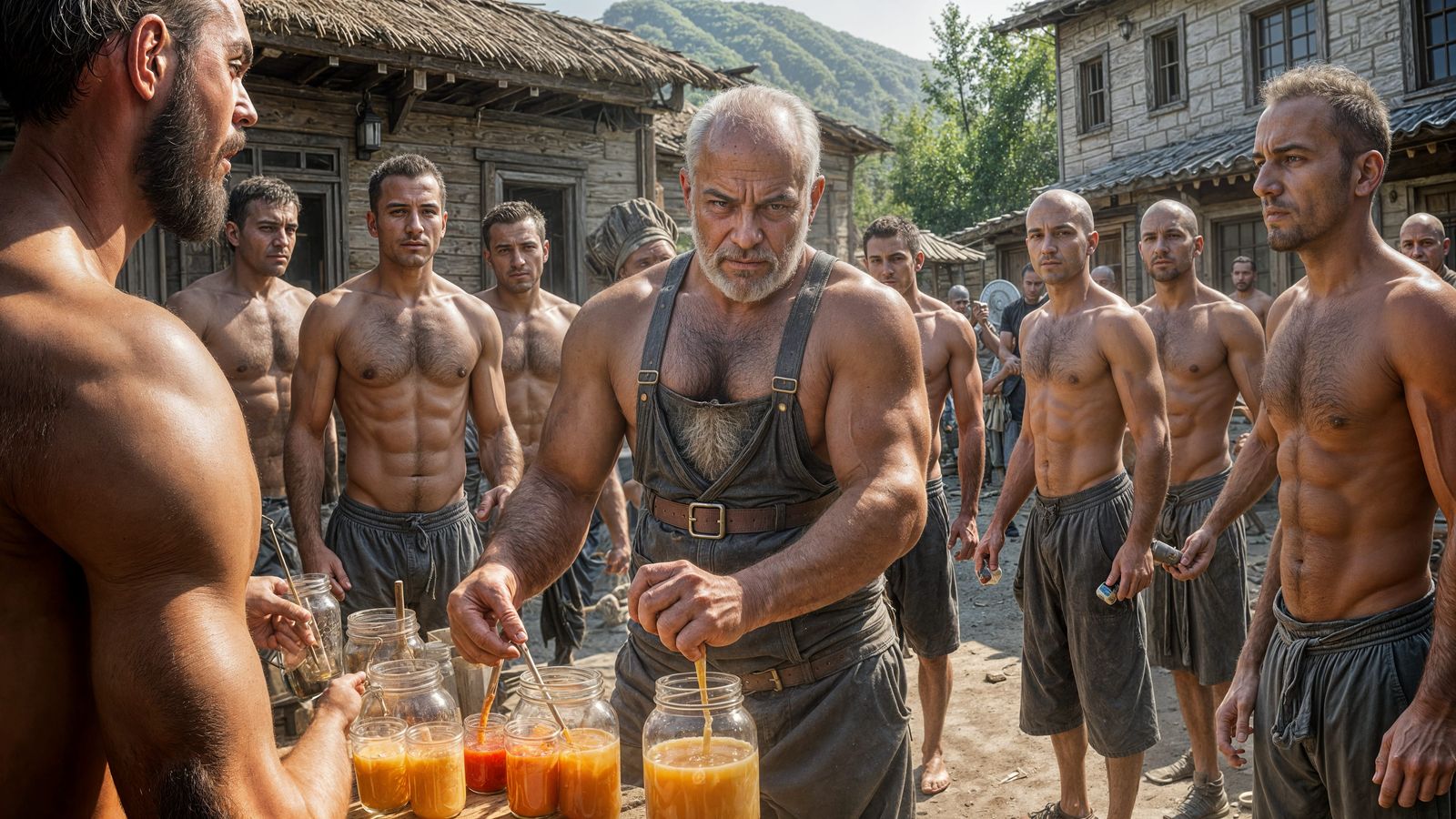 Bulgarian Blacksmith Shares Juice in Village