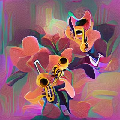 Floral Jazz Composition in Vivid Colors