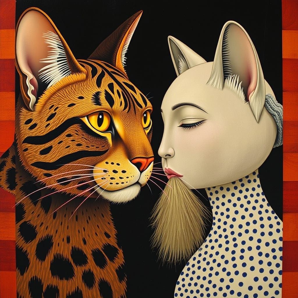 Futuristic Feline Portraits in Vibrant Colors