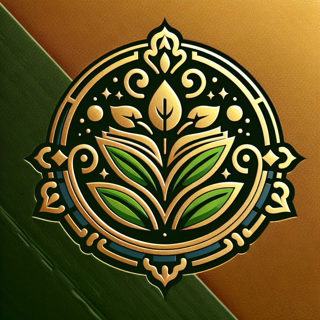 Pakka Guru Logo: Green and Gold Emblematic Design