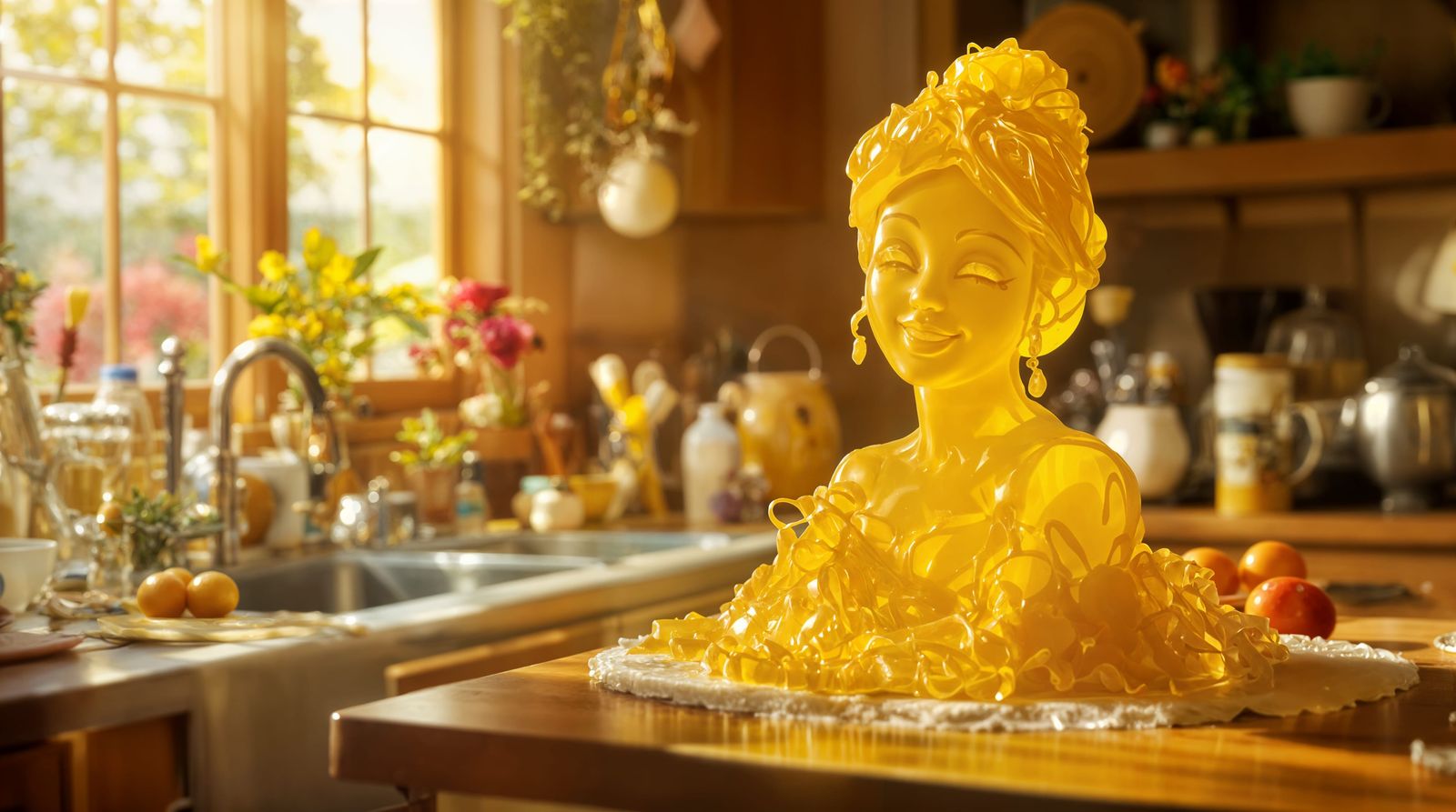 Sunny Princess Belle in Jell-O Portrait