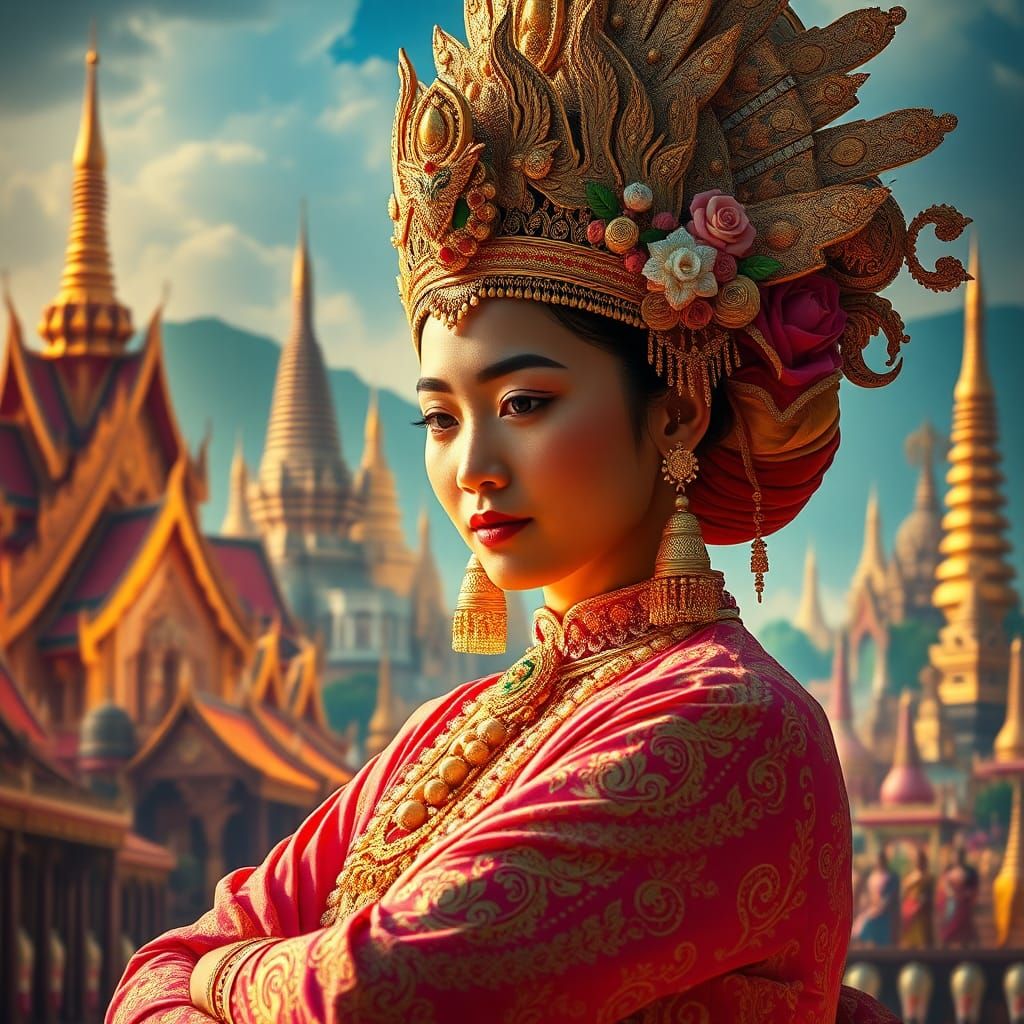 Burmese Queen in Dreamlike Candyland