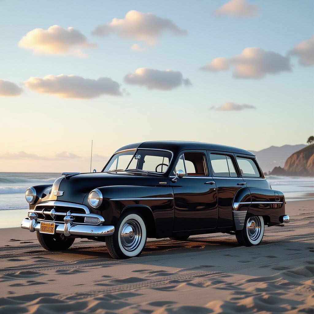 1954 Seat 1400 Estate on California Beach