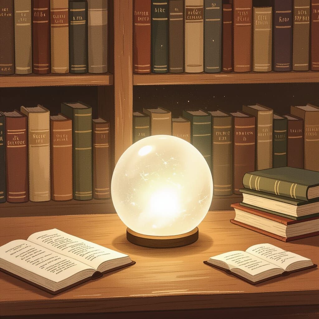 Glowing Moonstone in Library Children's Illustration