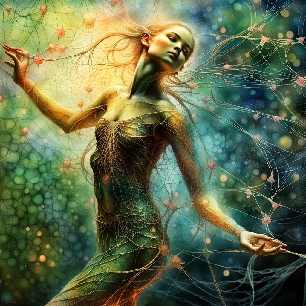 Intricate Dewlit Flowers with Lightray Webbing