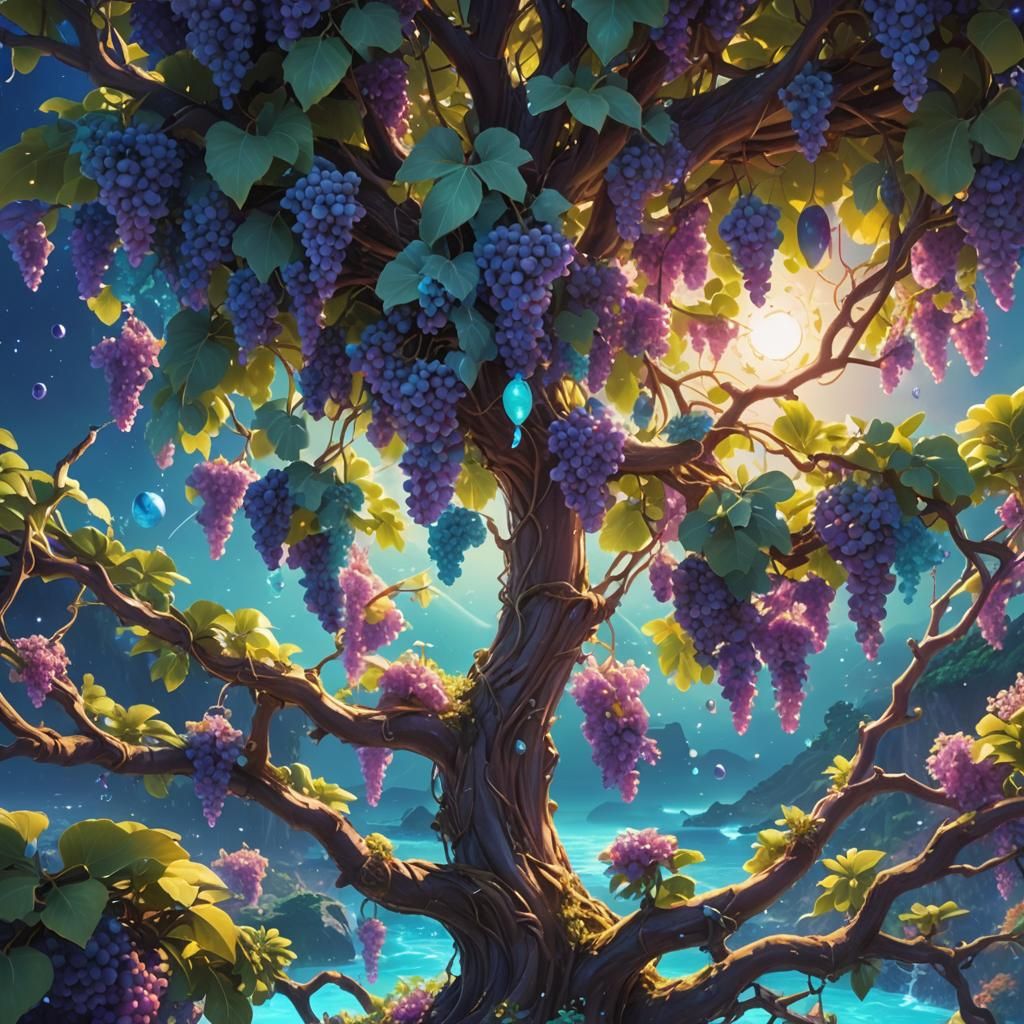 Fantasy World Inside Grape: 3D Anime Art