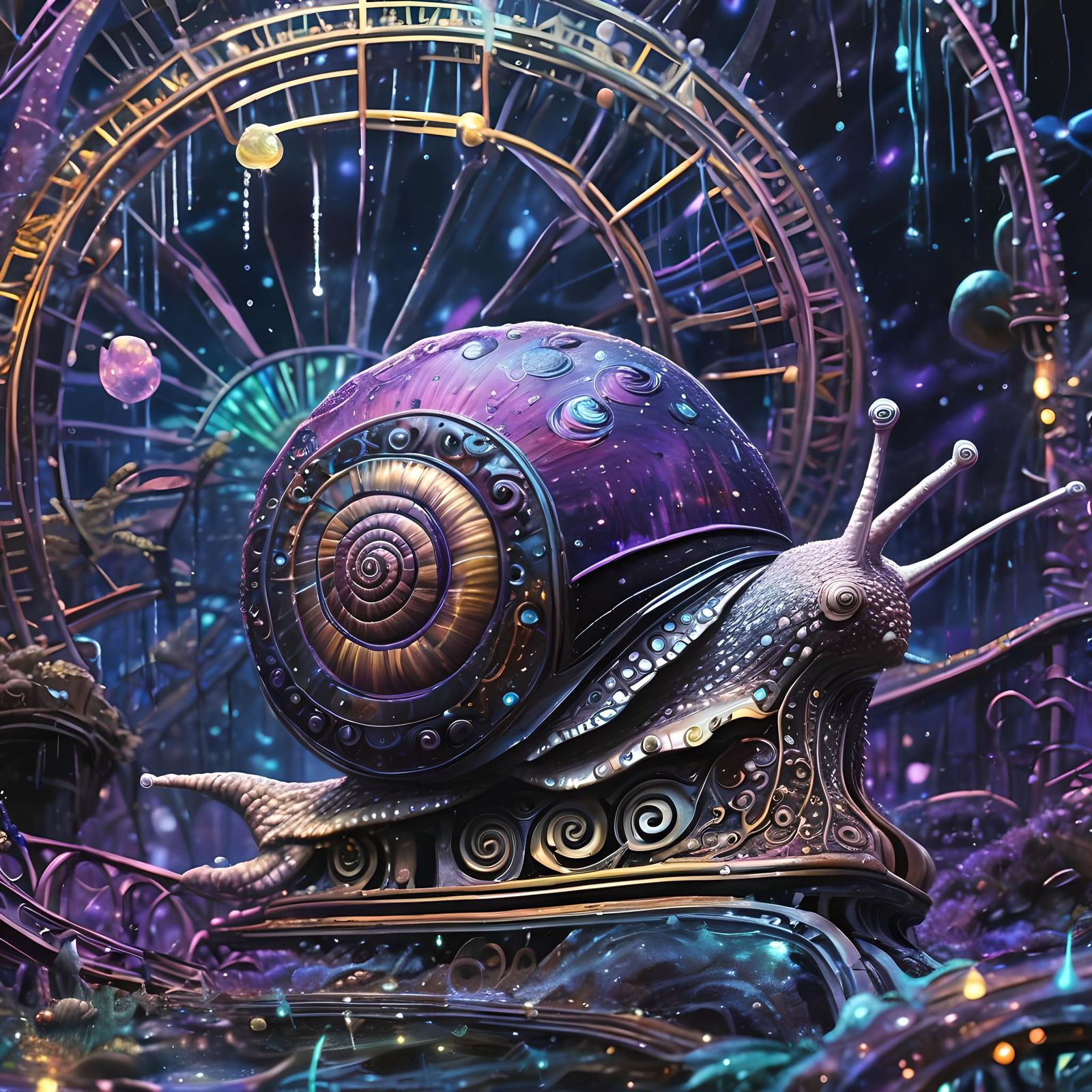 Diamond Snail on a Twisting Rollercoaster