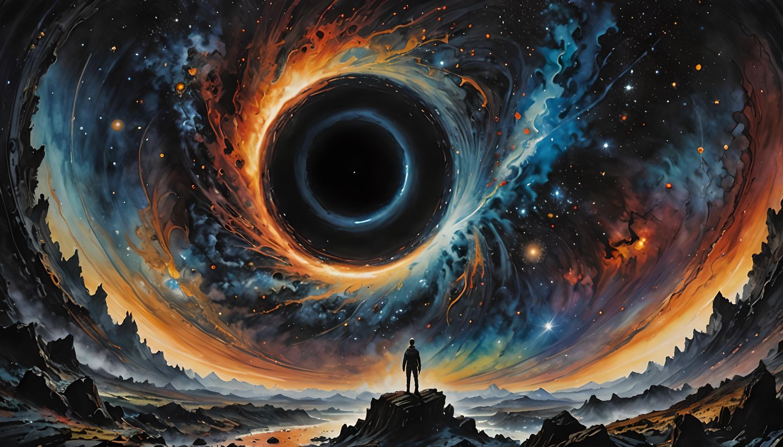 Cosmic Black Hole in Candy Art Style