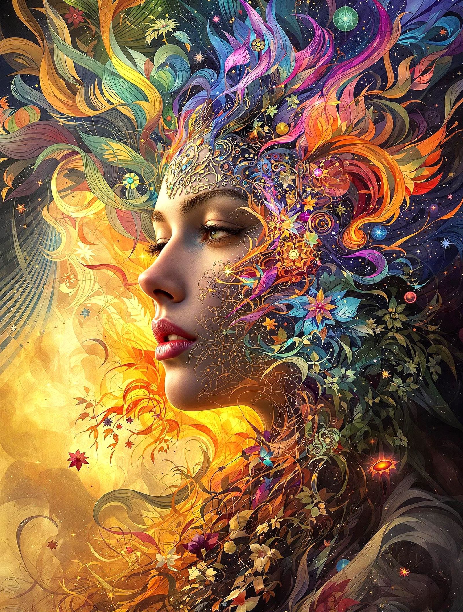 Mystical Aura: A Surreal Digital Painting