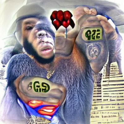 Stylized Ape Symbolizing Community Resilience