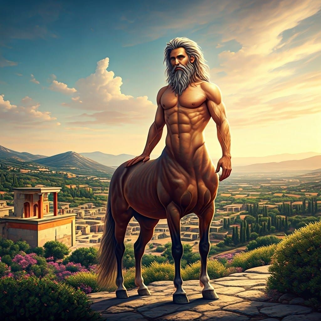 Greek centaur overlooking Knossos