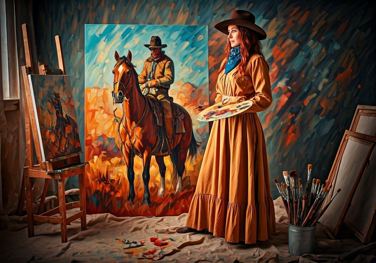 🥉Third place, EMOJI - Challenge hosted by Gumnut
🐴🐎🤠🖼️👩🏻🎨