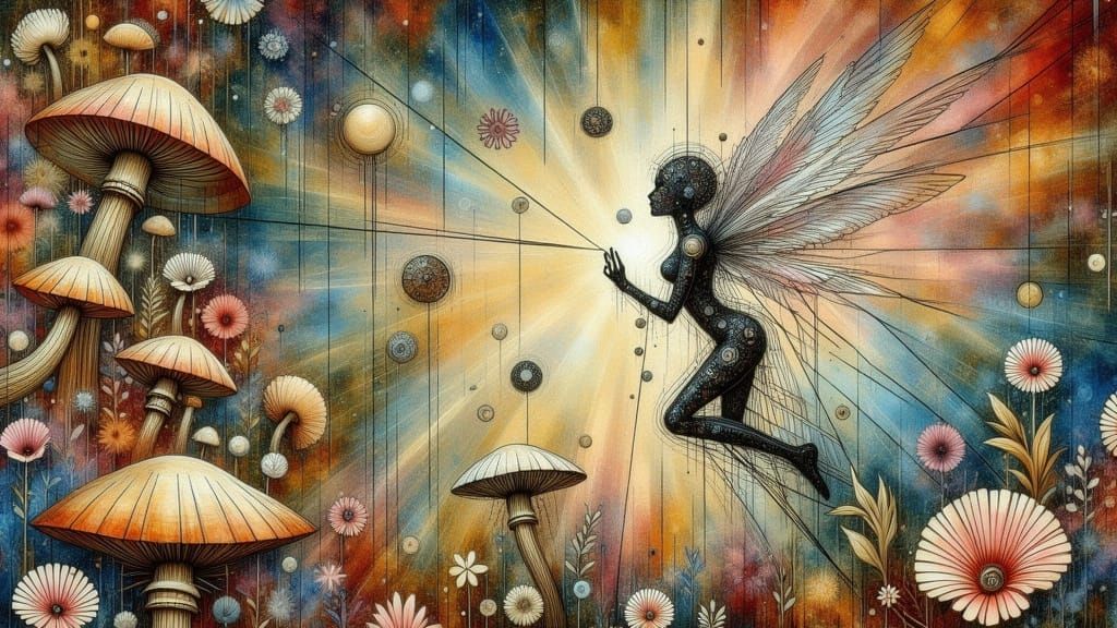 Enchanted Fairy Weather Weaver in Whimsical Forest