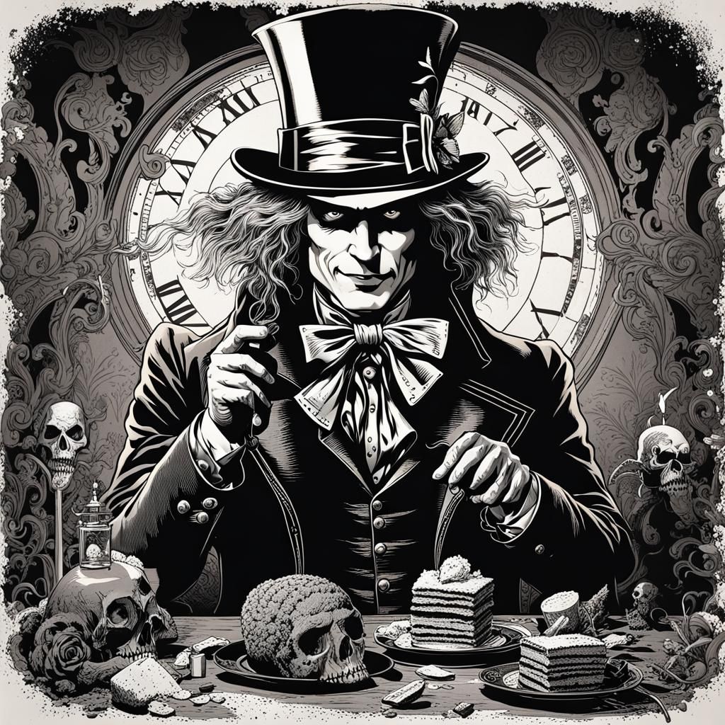 Mad Hatter's Macabre Tea Party: A DC Villain Scene