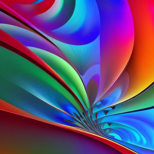 Colorful Glass Spiral: Detailed Fantasy Art