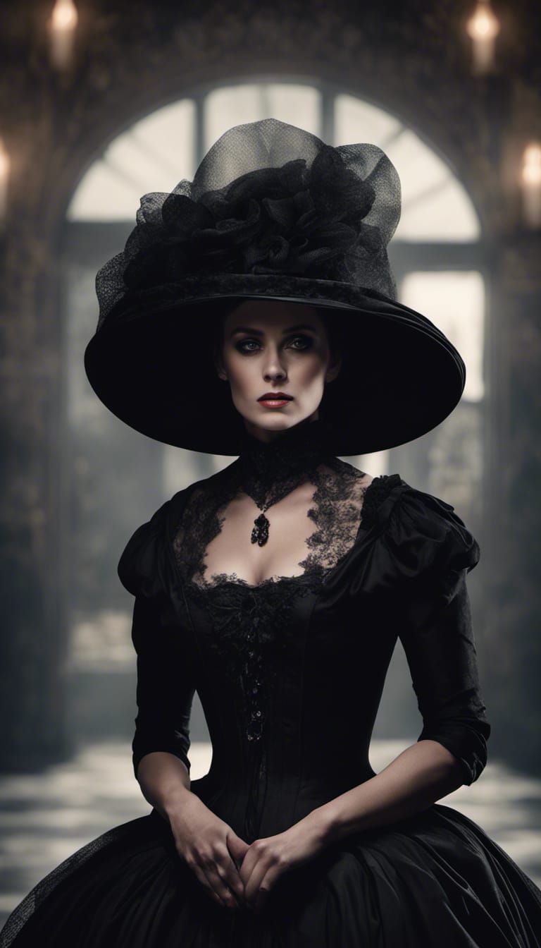 Edwardian Woman in Mourning: A CGI Fine Art Portrait