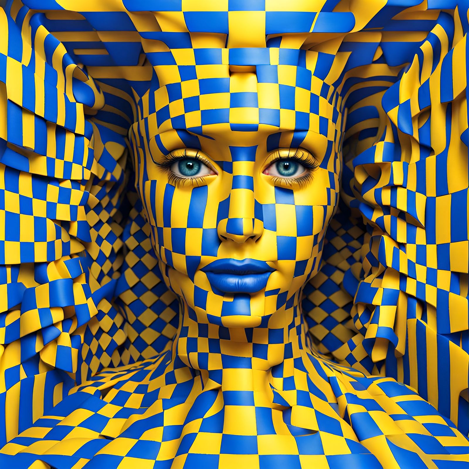 Optical Illusion Portrait in 3D
