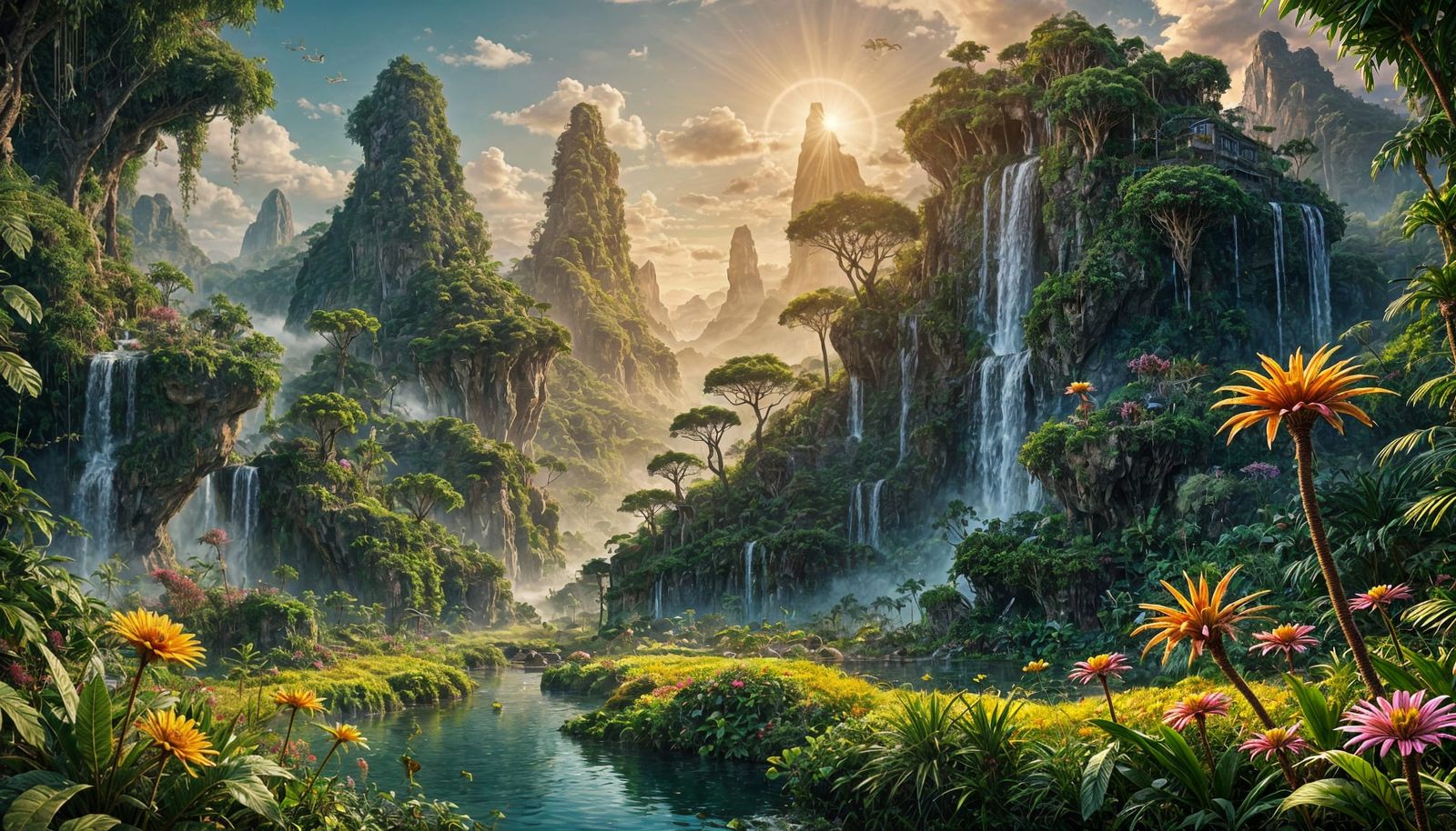 Vibrant Jungle Planet in 16K Resolution