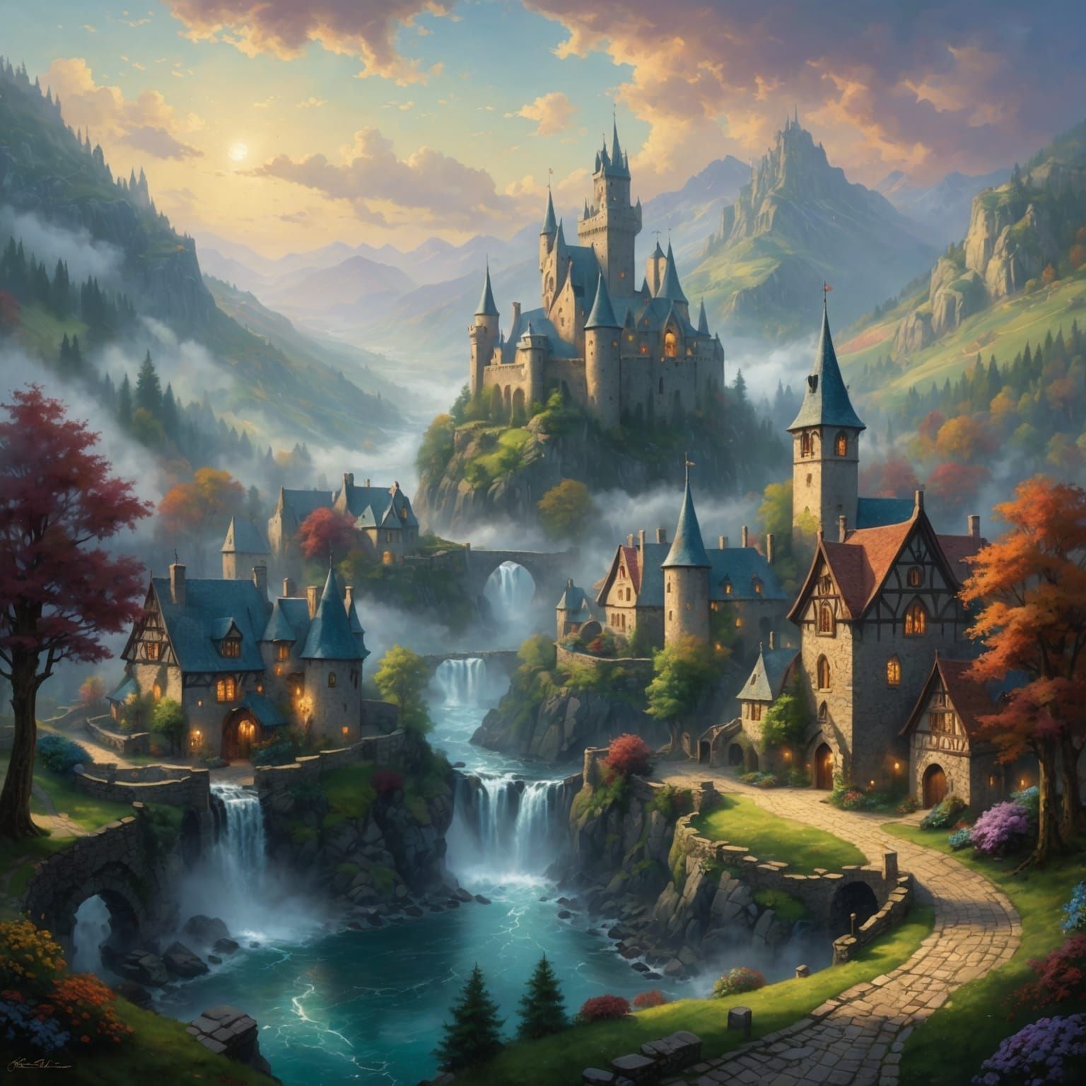 Ethereal Medieval Kingdom in Fantasy Style