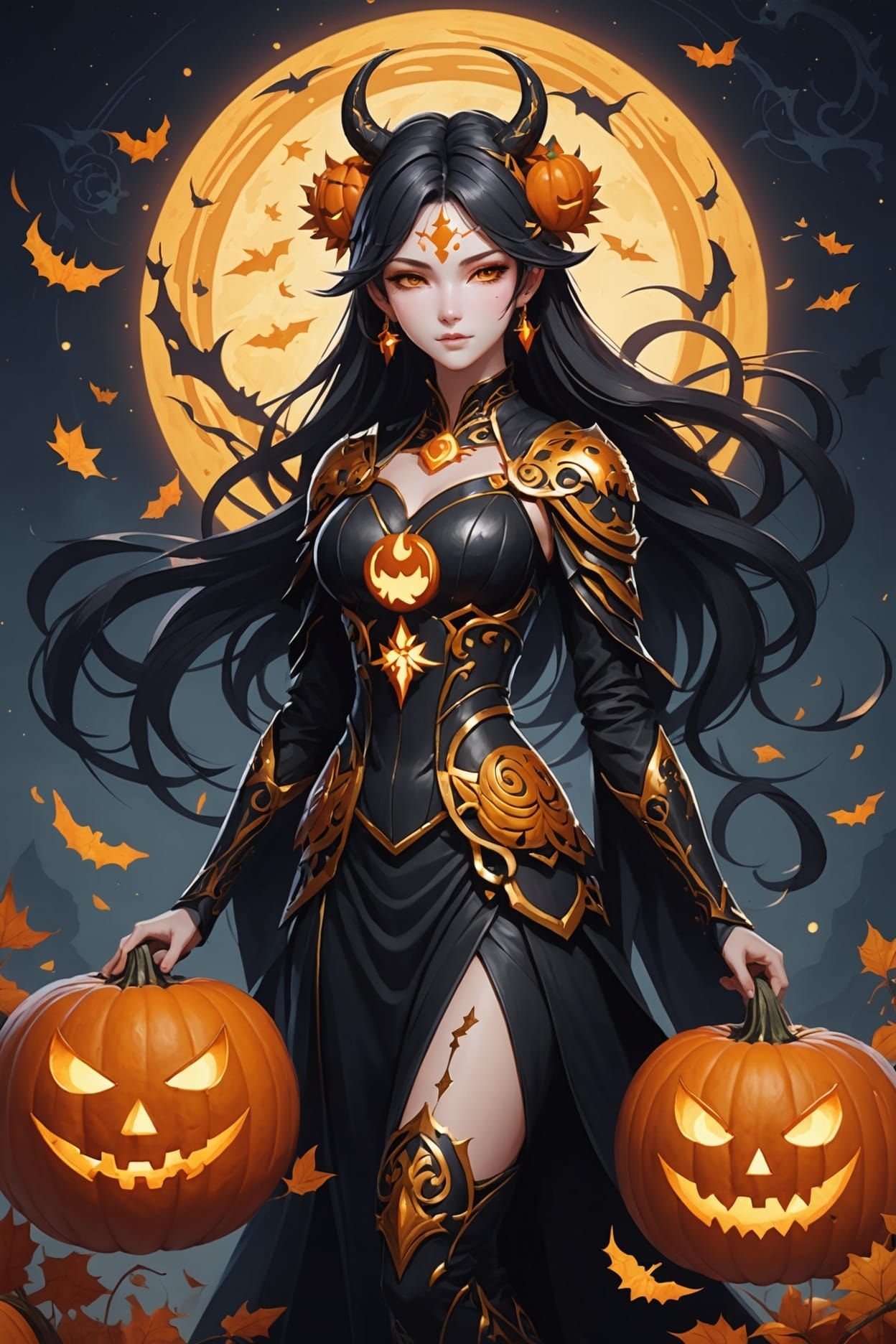 Genshin Impact Pumpkin Goddess in Zodiac Style