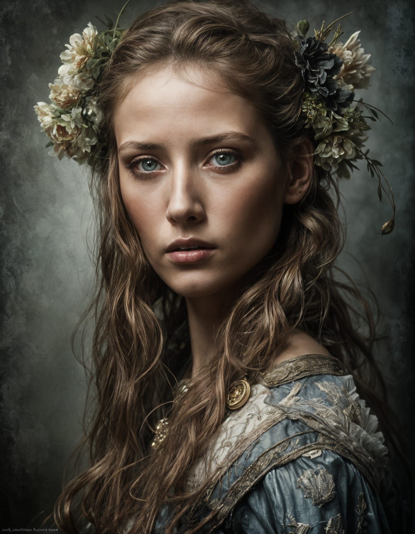 Renaissance-Inspired Portrait in Oil Painting Style