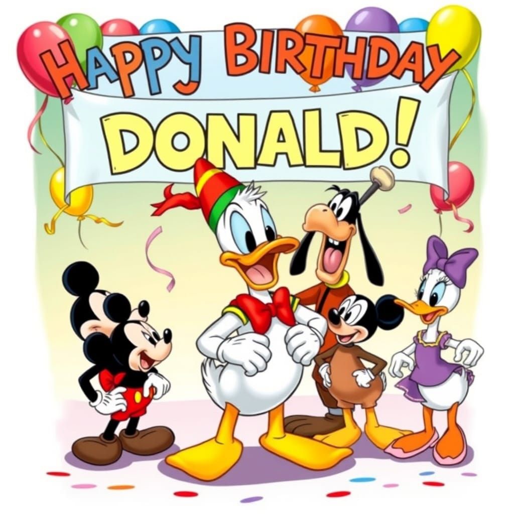 Disney-Inspired Birthday Party with Donald Duck and Friends