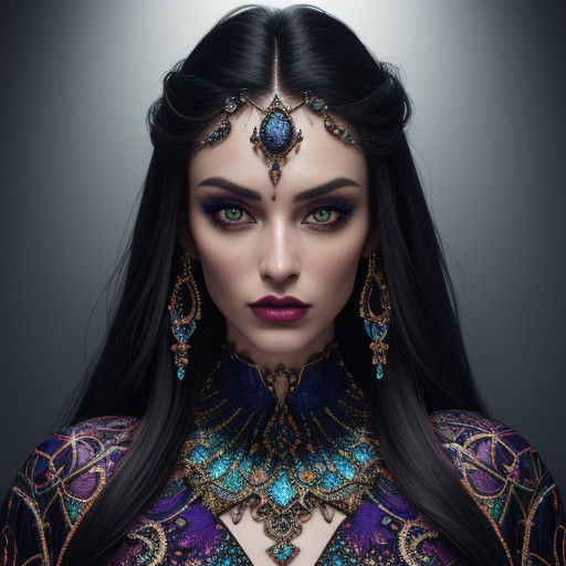 Surrealism Inspired Hyperrealistic Portrait with Futuristic...