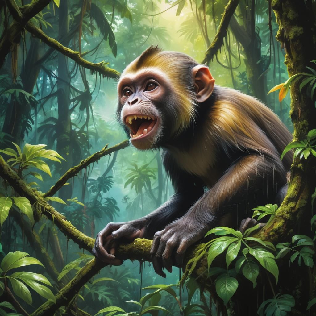 Monkey in the Rainforest