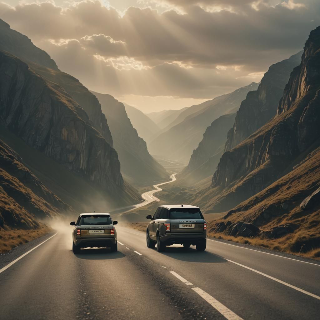 Range Rover in Epic Mountain Landscape