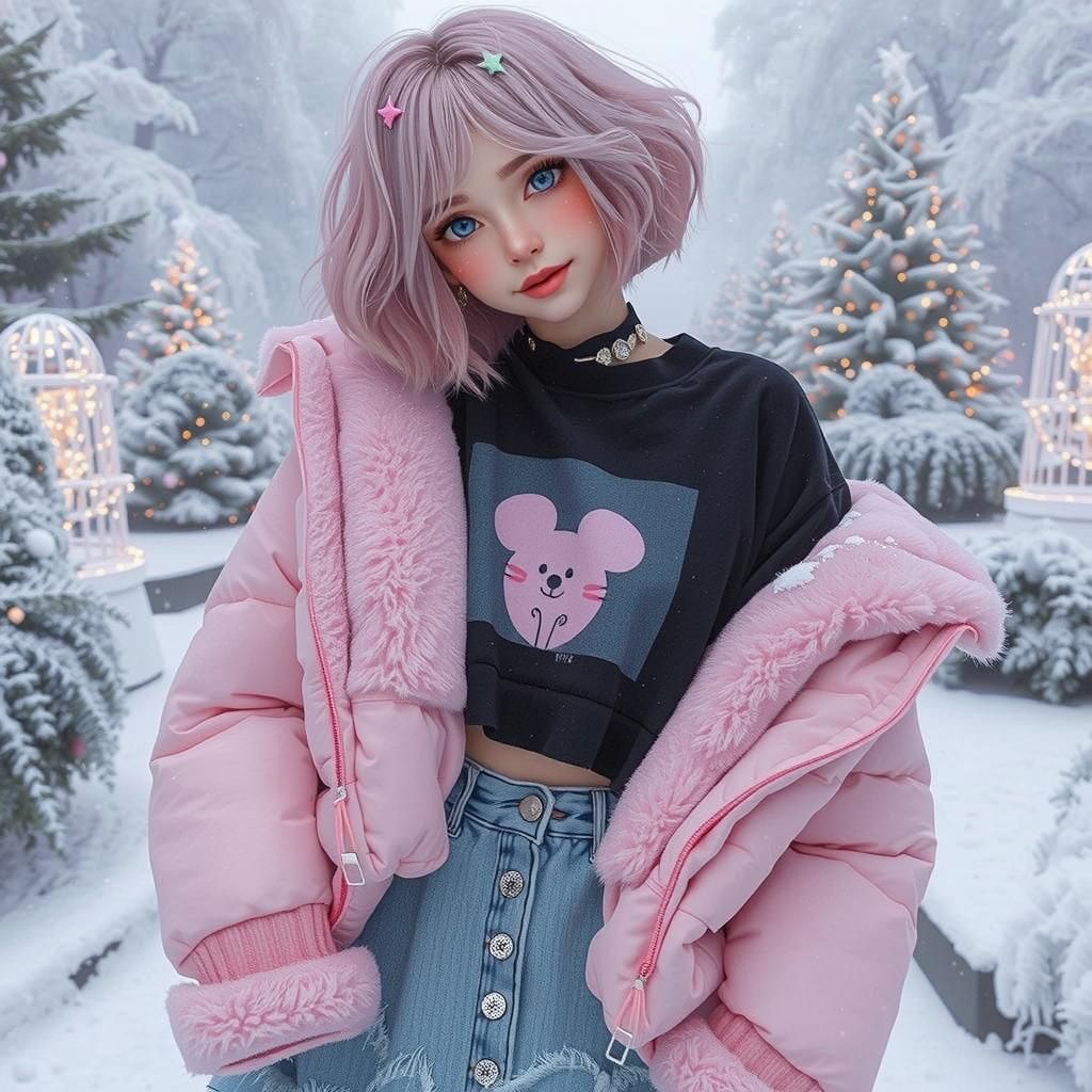 E-Girl in Winter Wonderland, Anime Style