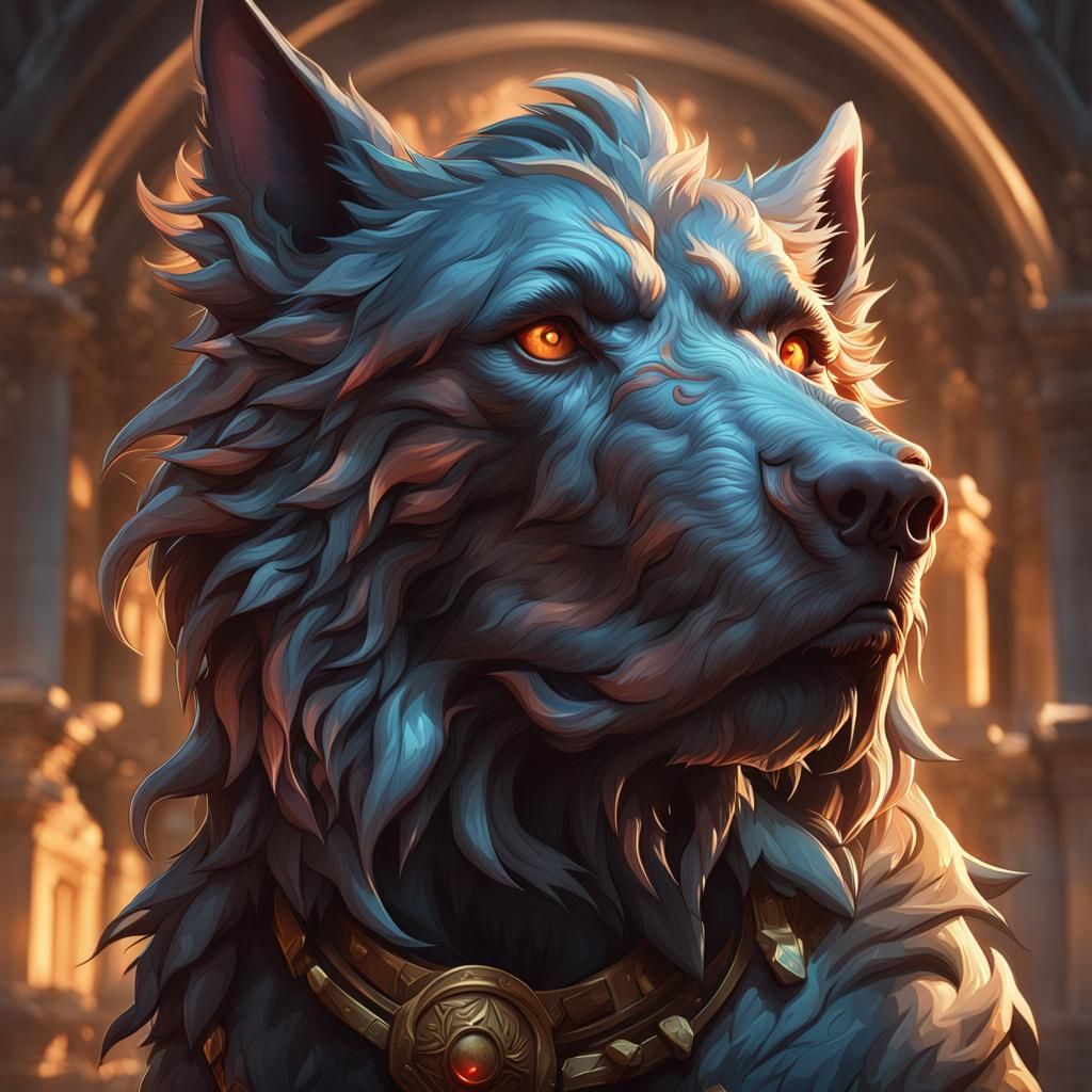 Hyperdetailed Portrait of Cerberus in Trending Art Style