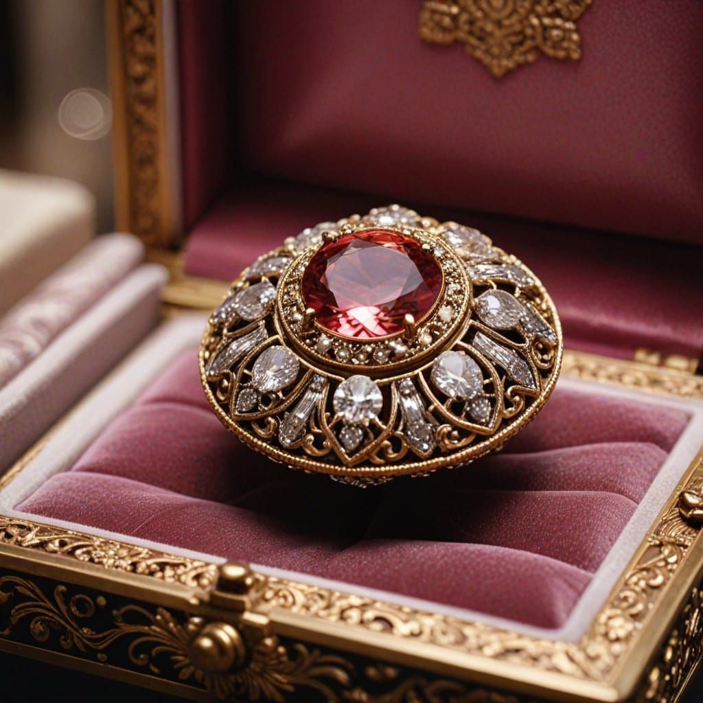 Luxury Crystal Gem Jewellery Close-Up in 4K