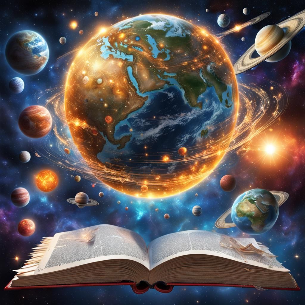 Magic Book of Healing Flies Through the Universe