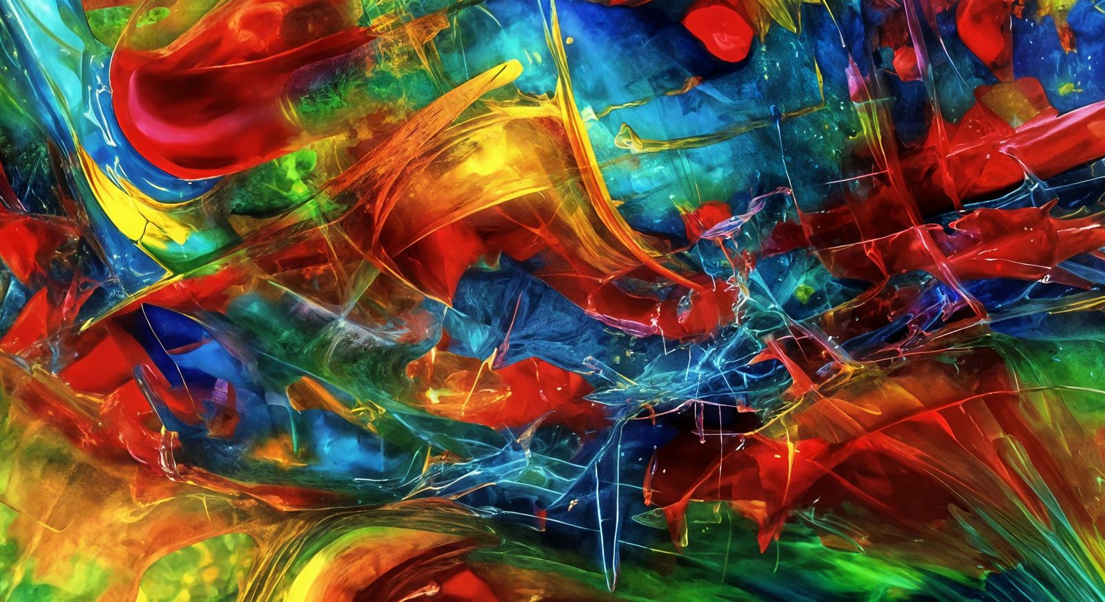 Abstract Radiance Energy Form in Vibrant Colors