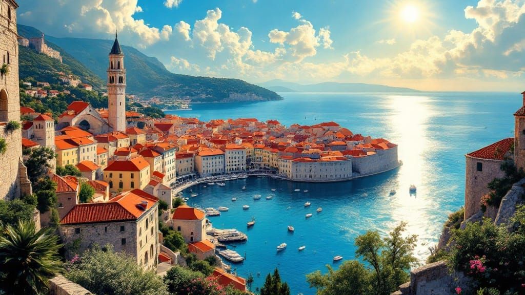 Dubrovnik, Croatia: Sun-Kissed Cityscape in Summer Light