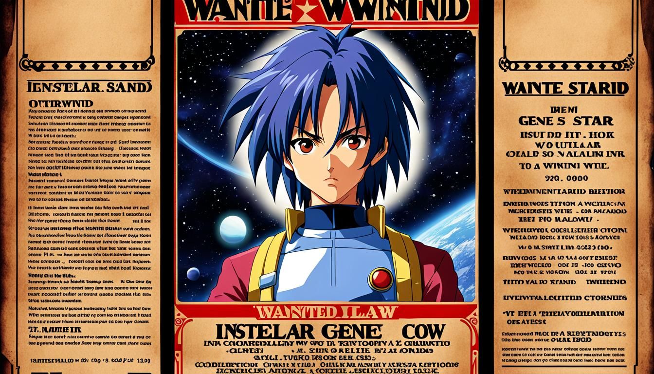 Gene Starwind Wanted Poster: Anime Outlaw in HD
