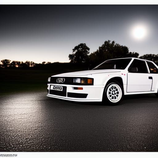 Audi Sport Quattro in Moonlight: Professional Photography