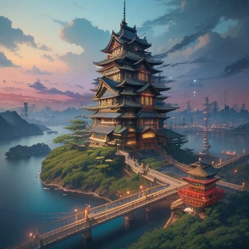 Anime Backgrounds: Cityscapes, Landscapes, and Fantasy World...