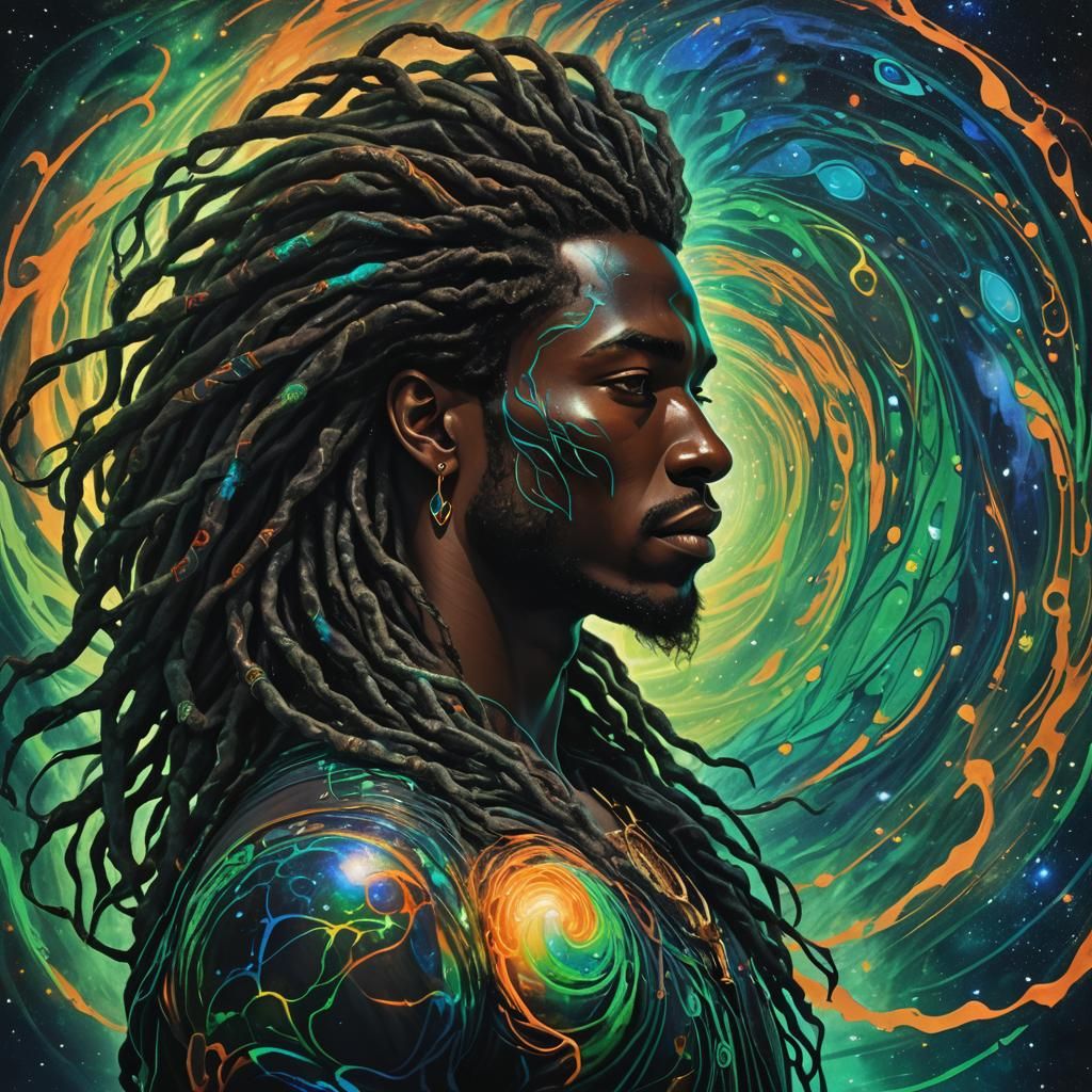 iridescent neon male