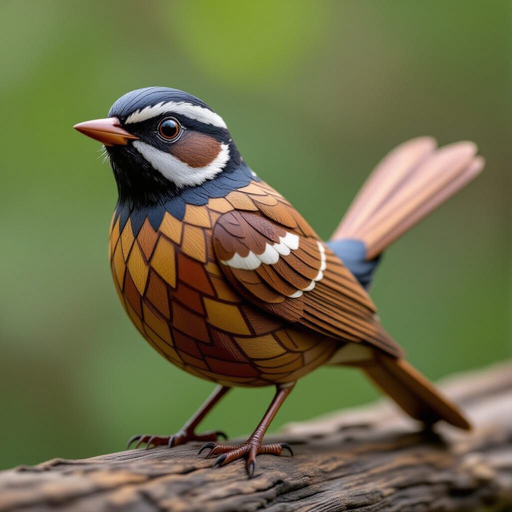 Masterpiece: A Beautiful Bird Carved From Wood