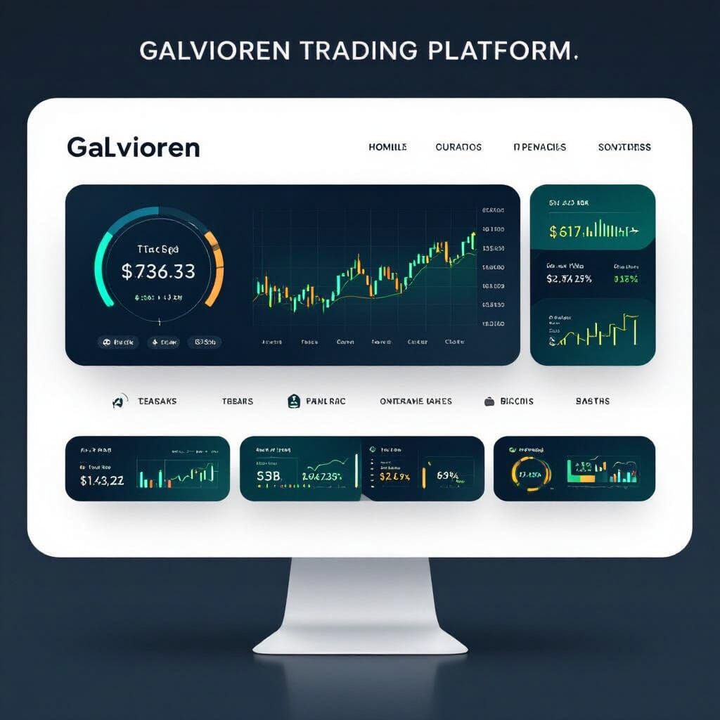 Galvioren Trading Platform UI: Modern, Futuristic Design