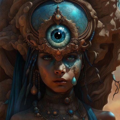 Eye of the Sahara as Dark Fantasycore Art