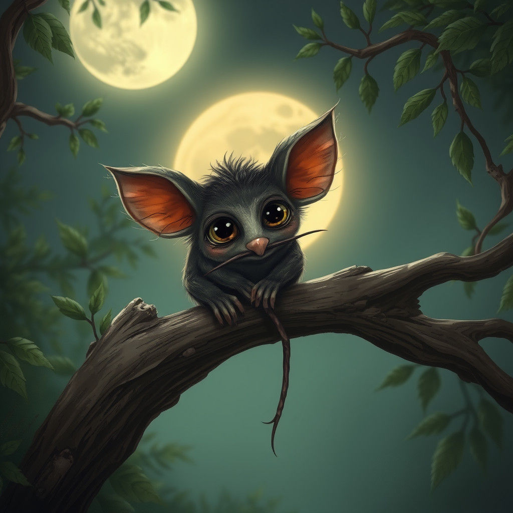 Enchanting Aye-aye in Dreamy Forest Scene