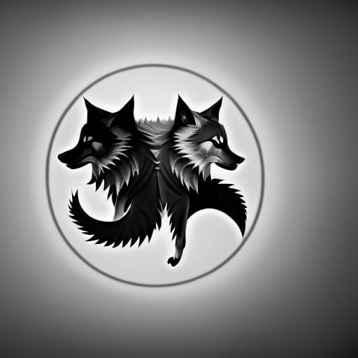 Yin Yang Wolves: A Dark Fantasy Concept Art