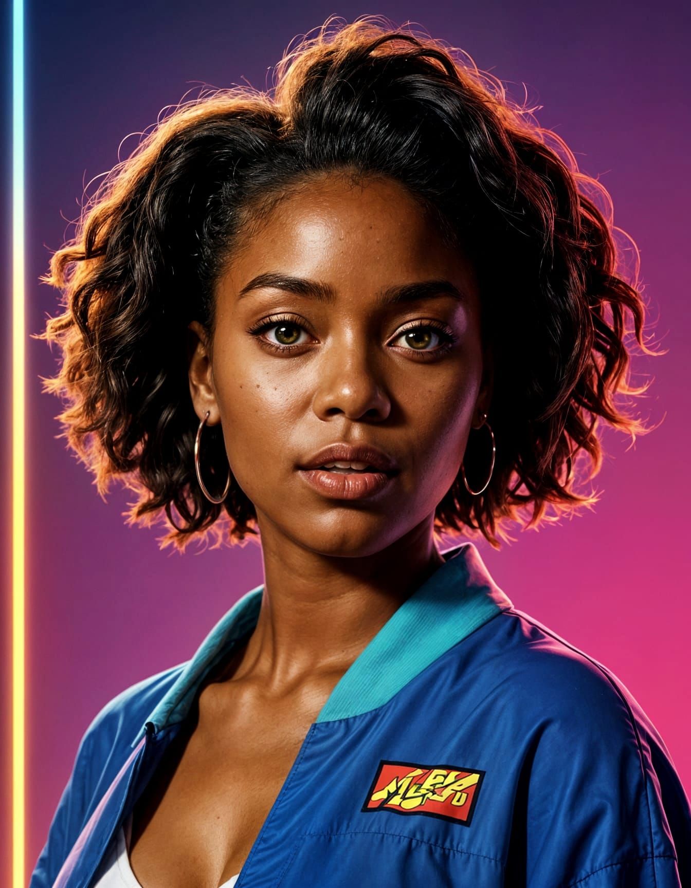 Black Woman Portrait in Diverse Art Styles