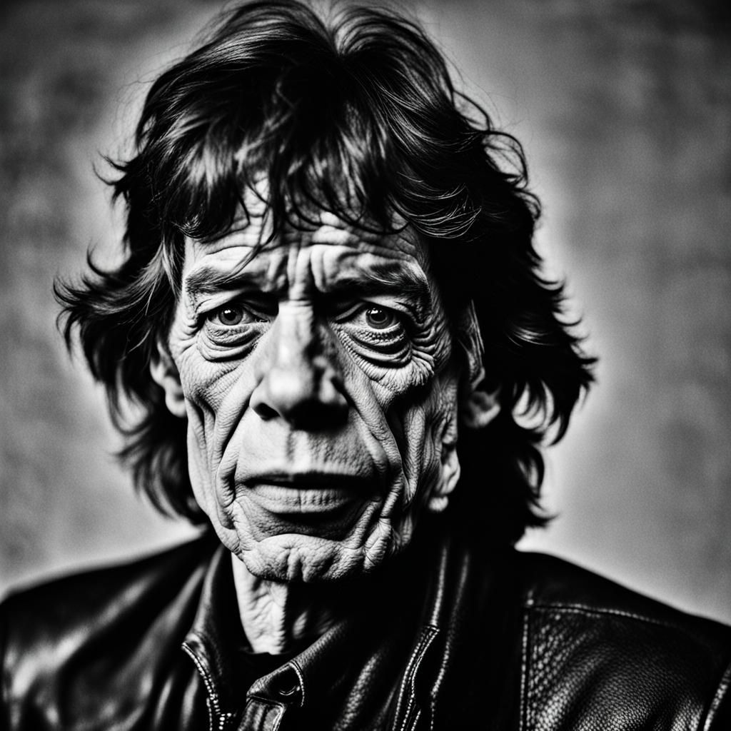 Mick Jagger Portrait in Ambient Light