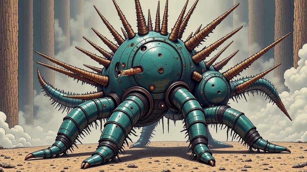 Junji Ito-Style Centipede Combat Vehicle